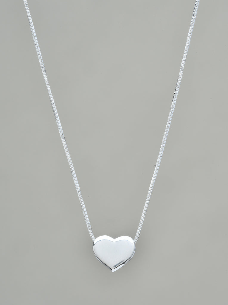 Heart Necklace Sterling Silver (Large)