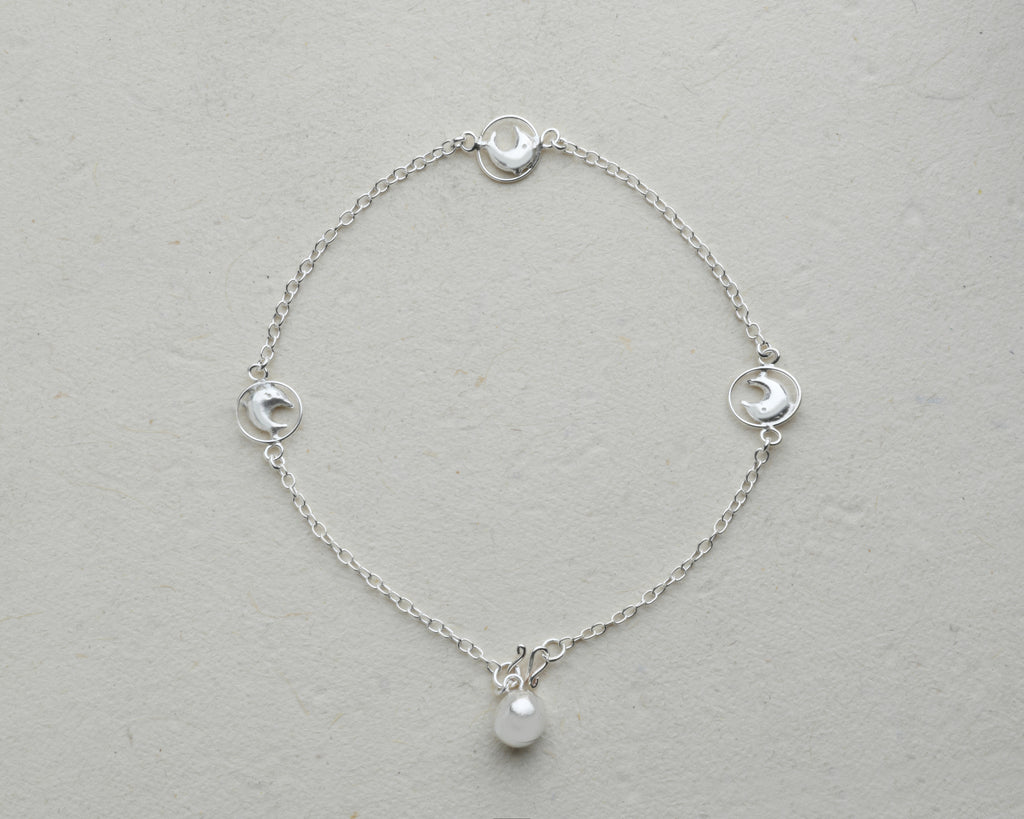 Sterling Silver Dolphin Anklet