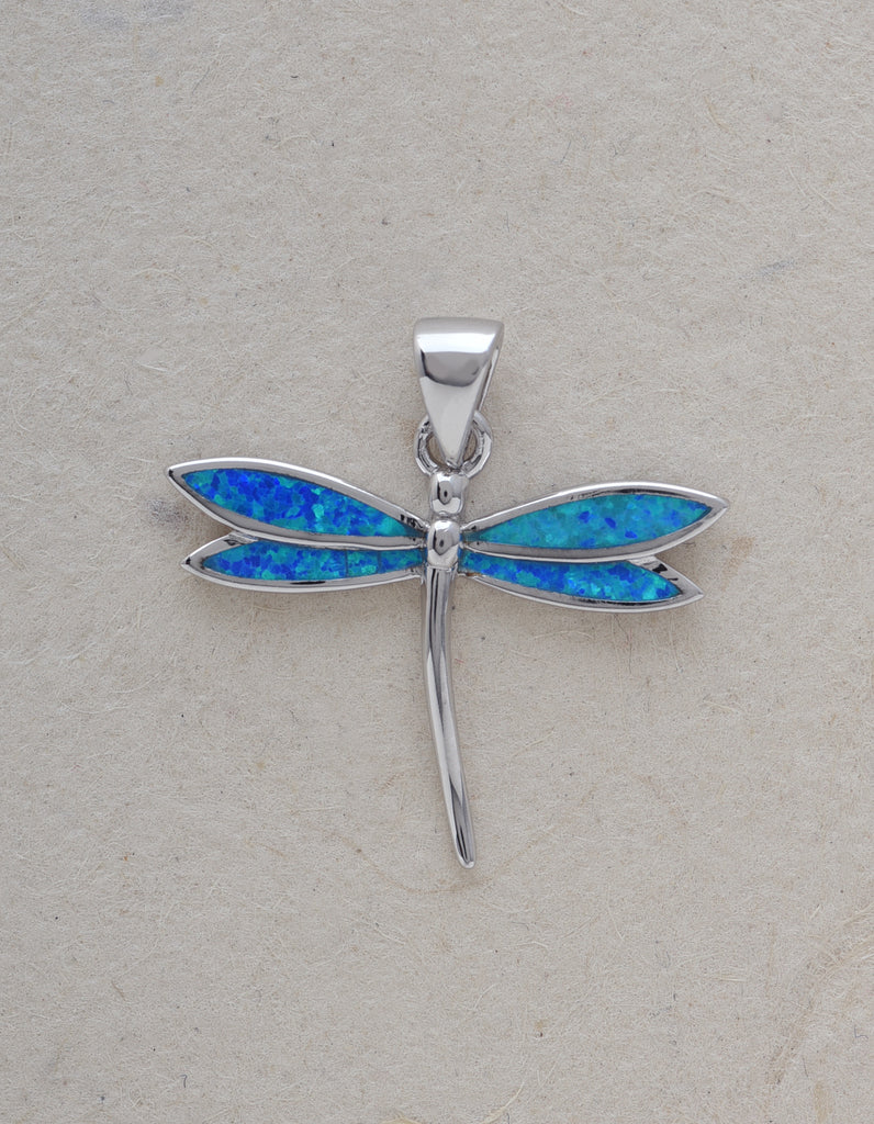 Opal Dragonfly Pendant
