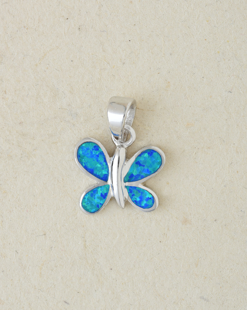 Opal Butterfly Pendant