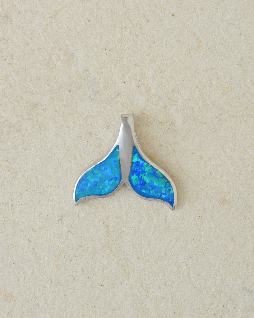 Opal Whale Tail Pendant