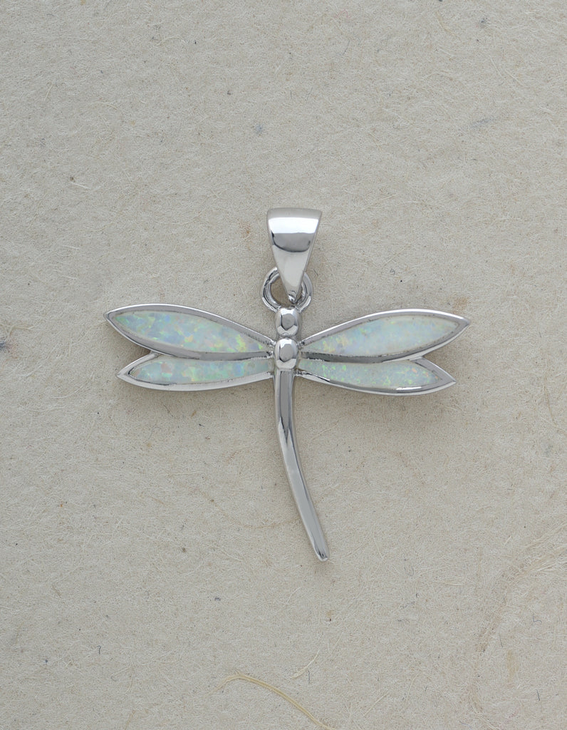 Opal Dragonfly Pendant