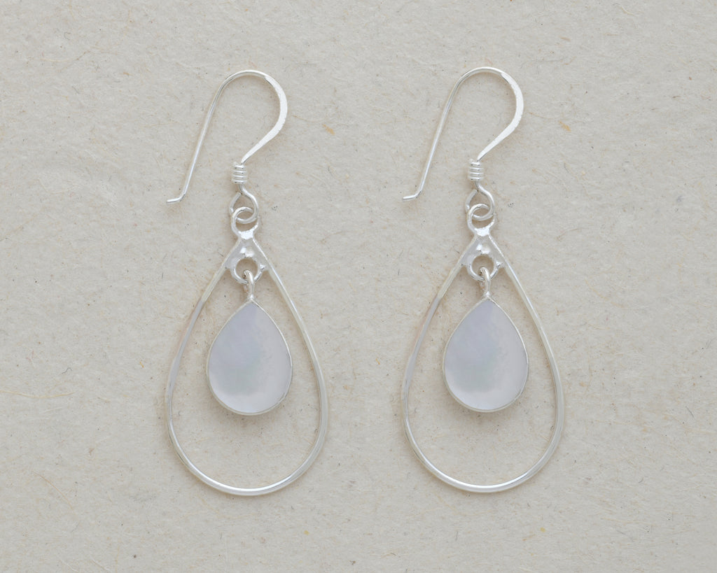 Oval Droplet Earrings