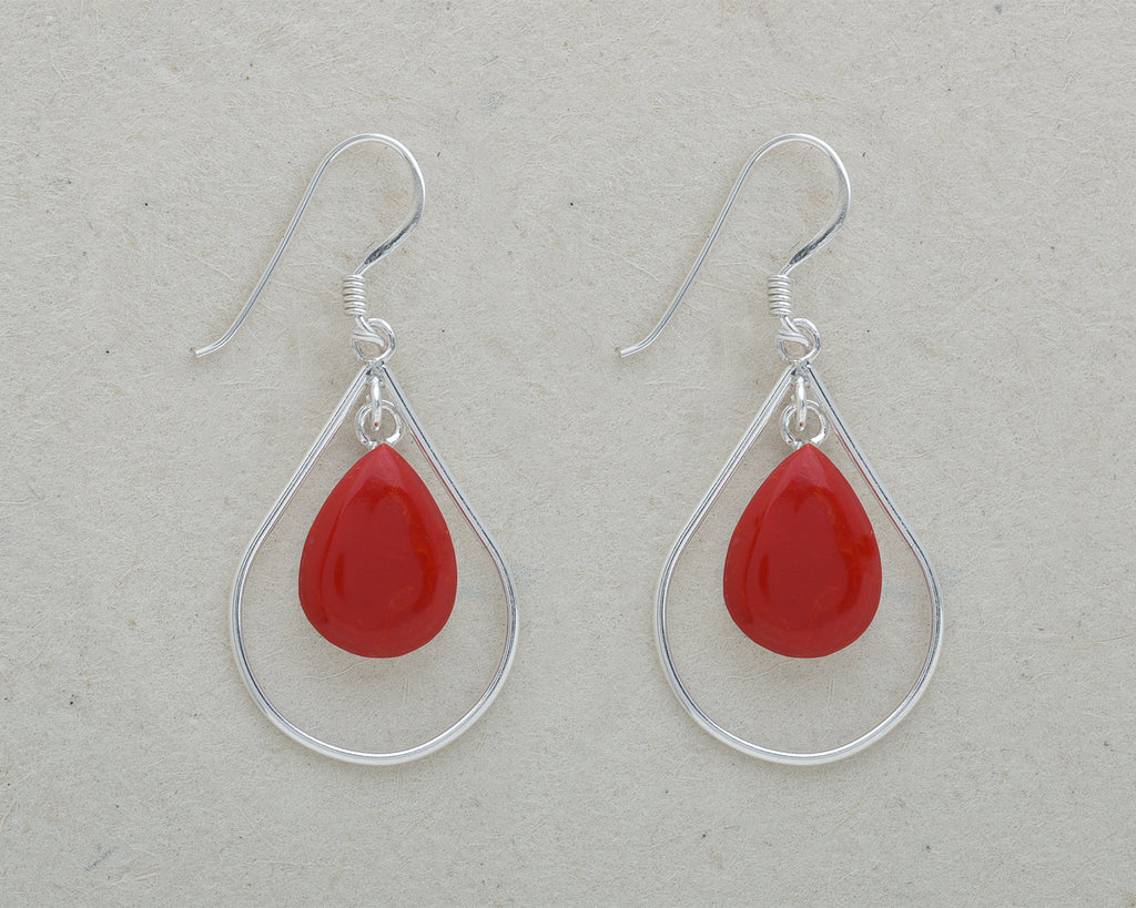 Oval Droplet Earrings