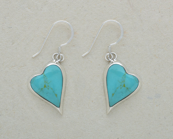 Slanted Heart Earrings – LEEBA