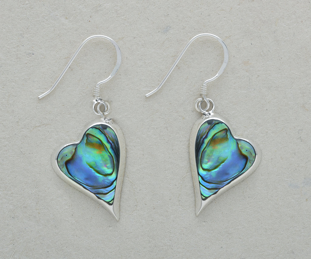 Slanted Heart Earrings