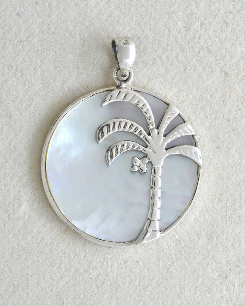 Palm Tree Pendant Double Sided 14mm