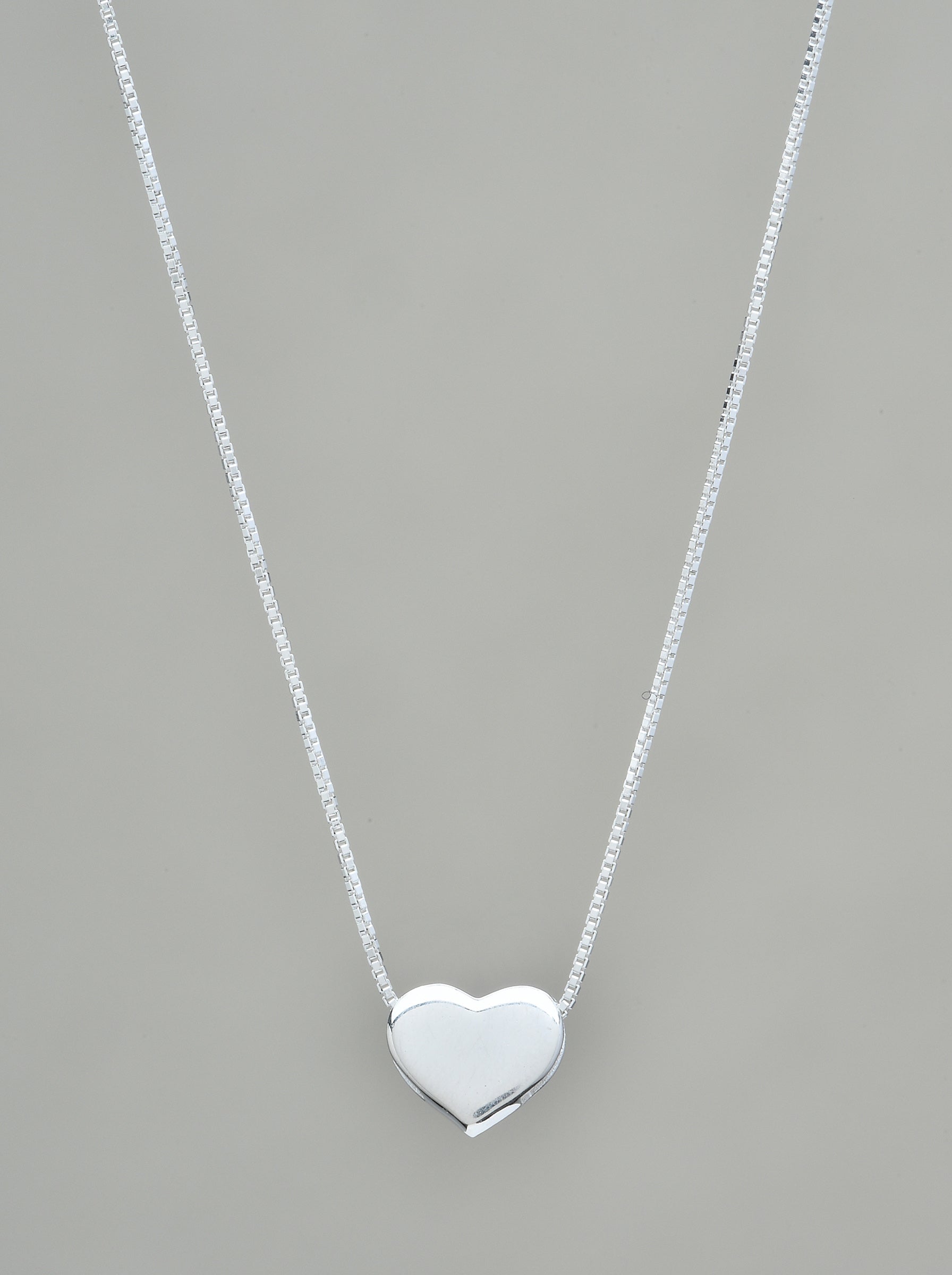 Heart Necklace Sterling Silver (Large)